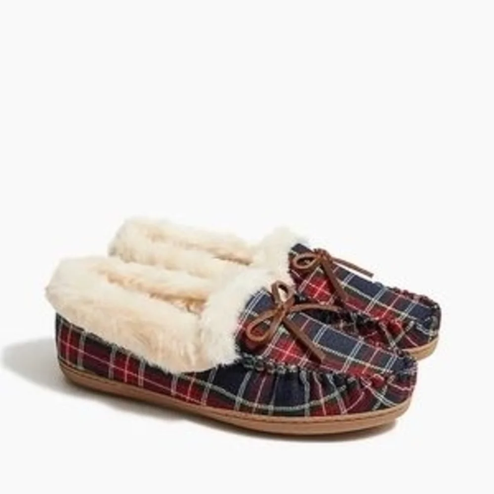 Plaid  Moccasin Slippers